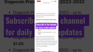 What is the Price Prediction of Dogecoin by 2026? #dogecoin #doge #bitcoin