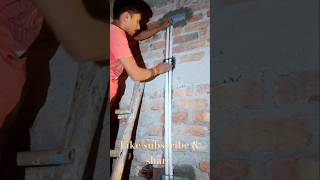 Wall piping kaise kare||#wallpiping#wallcutting#electrical#shortyoutubevideoviral🔨🪛🥀♥️😍👍