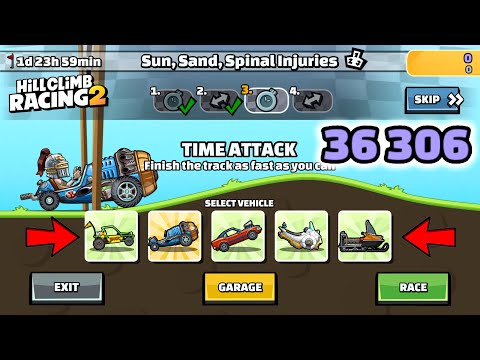 Hill Climb Racing 2 – 36306 points in SUN, SAND, SPINAL INJURIES Team Event