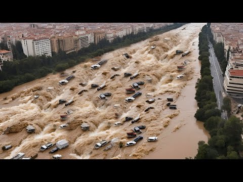 Bridges break and sink as dam collapses in China, floods in Tangxia, Dongguan