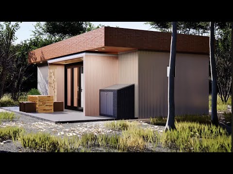 Compact and Cozy: 8.94m x 5.00m Modern Wooden Home Design