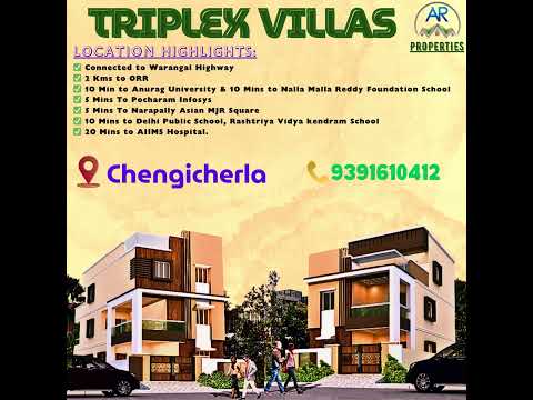 175 SQUARE YARDS,2745 SFT, 1.8 CR EAST & WEST TRIPLEX VILLA#triplexvillas #4bhktriplexhouse  #house