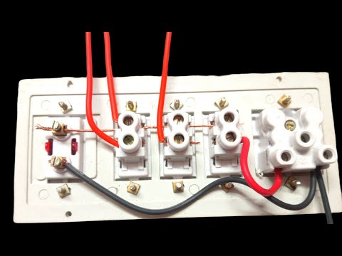 3switch 1scoket wiring 3switch 1socket 1 incater connection board wiring