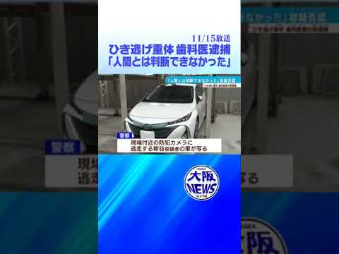 人間とは判断できなかった…容疑否認　歯科医ひき逃げで逮捕　 #news