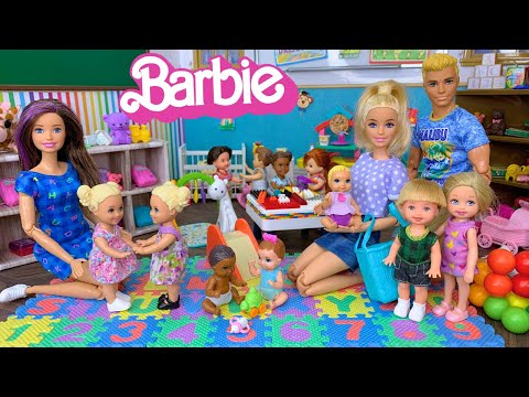 Barbie & Ken Doll Family Baby First Day at Daycare