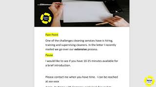 Selling commercial cleaning services with voicemail, sample script