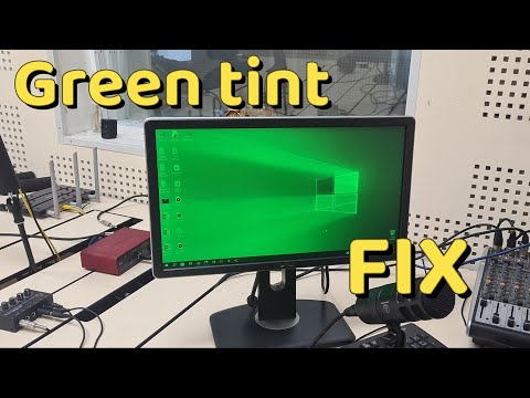 how to fix green monitor screen tint