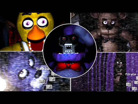 FNAF IN REAL TIME - ALL Animatronic Events + Jumpscares