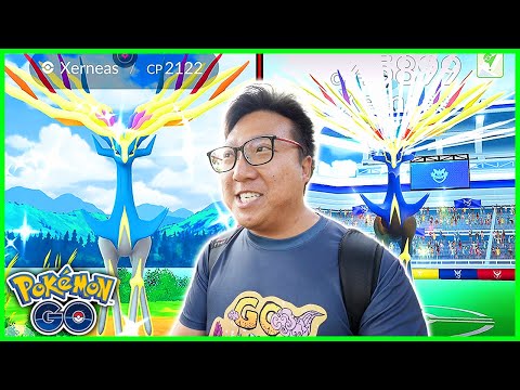 Xerneas Raid Hour with an Insane Number of Hundos in Minneapolis, Minnehaha Falls - Pokemon GO