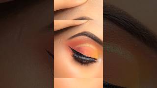 Colorful Party Cut Crease Eye Makeup Tutorial With Glitter #shorts #eyeliner