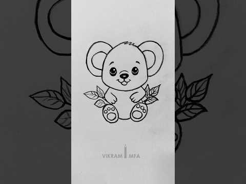 Cute teddy bear  drawing #easy teddy bear drawing#pencil drawing#shortsCute teddy bear