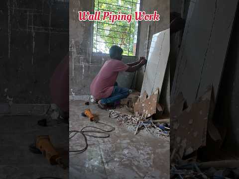 wall piping work #construction #electricial #home #shortvideo