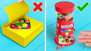 DIY RAINBOW CANDY GADGET 🍬 COLORFUL SCHOOL CRAFTS FOR YOU