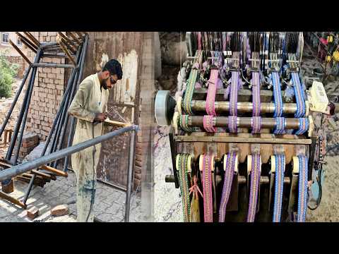 Artistic Iron Cot Welding & Knitting || Technique of Weaving Charpai Bed In Factory Mass Production