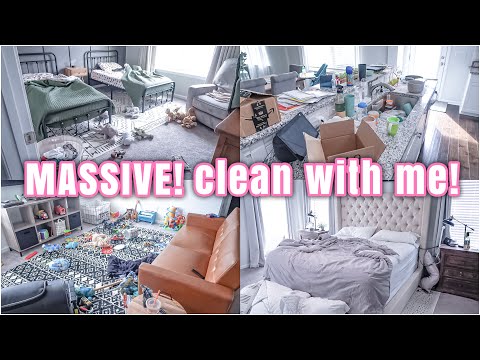 MASSIVE CLEAN WITH ME | SPEED CLEANING | MESSY HOUSE CLEAN WITH ME