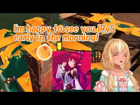 [Hololive] Flare looked so happy when she found IRyS in Splatoon. [Eng sub]