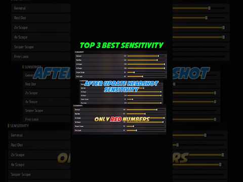 free fire sensitivity settings 2024⚙️ new sensitivity setting ||top3 best sensitivity😤#foryou#shorts