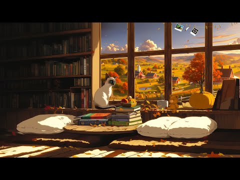 Enchanting Allure of Autumn 🍂🐈‍⬛ a quiet autumn playlist for Study/ Coffee 🎵 Lofi cat music