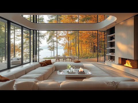 Soft Autumn Jazz Music in Living Room Space ☕ Calming Jazz Instrumental Music for Study, Sleep