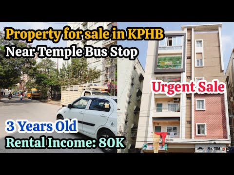 Property for sale in KPHB || Near Temple Bus Stop || Mainroad Bit || 3 Years Old || Code: PAR- 721✨️