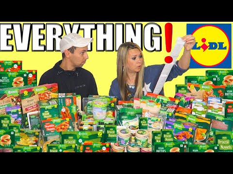 We bought EVERY vegan product at LIDL 😋 food shopping challenge!  Veganuary 2023 haul