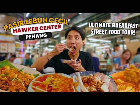 Ultimate Penang Breakfast Street Food Tour at Cecil Street Market! | Trying Every Single Stall!?