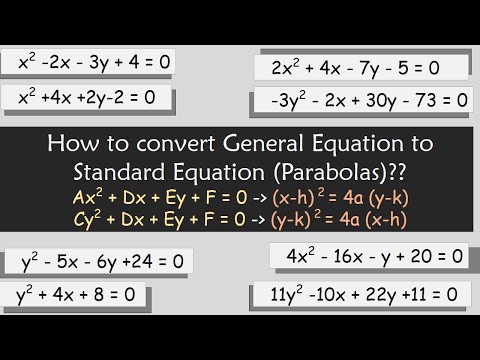 Detailed Explanation on How to Convert General Equation to Standard Equation (Parabola)