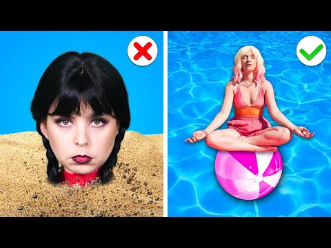 Wednesday and Enid On Summer Vacation⛱️ || Cool Summer Tips & Funny Situations by Gotcha! Viral