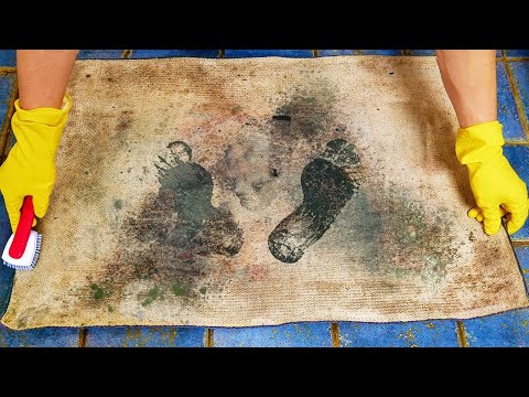 I Cleaned The DIRTIEST Bath Mat You Have Ever Seen!