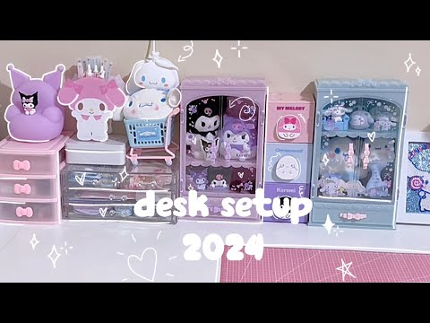 2024 aesthetic desk setup & tour | + flexispot review | sanriolve