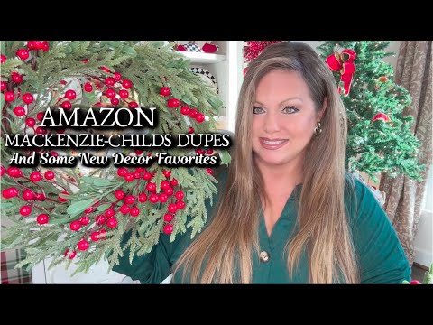 MACKENZIE CHILDS DUPES ON AMAZON AND NEW CHRISTMAS DECOR FAVORITES | BUDGET FRIENDLY