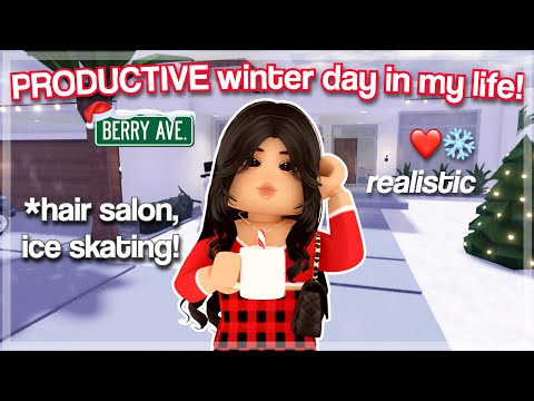 PRODUCTIVE winter day in my life | Roblox Berry Avenue Roleplay