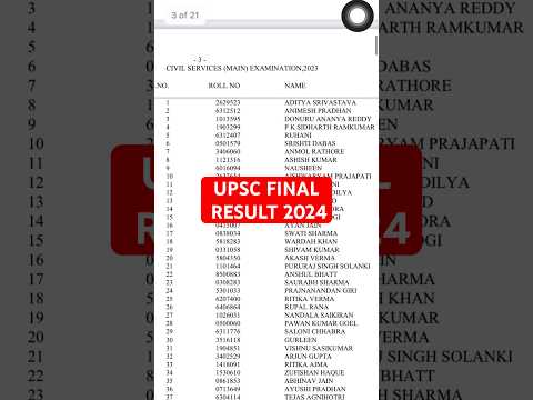 UPSC Final Result 2024 🎉🎉🎉 #upscresult2024 #upsc2024result