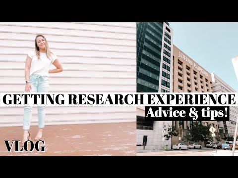 VLOG: getting research experience, tips & advice for pre med students