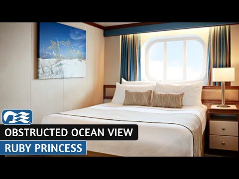 Ruby Princess | Obstructed Ocean View Stateroom | Full Walkthrough Tour & Review | 4K