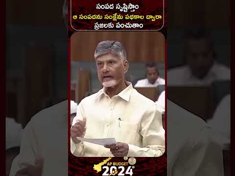 సంపద సృష్టిస్తాం..#APBudgetSession2024 #APAssembly  #ChandrababuNaidu #AndhraPradesh