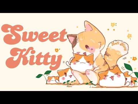 Sweet Kitty Lofi 🍭1 Hr Song💐 lofi chill 【Cute lofi music mix💖 study/aesthetic/chill/relax🍦