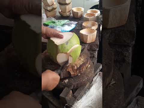 best coconut cutting technique Asmr #satisfying #cuttingskills #streetfood #youtubeshorts #Gatchie