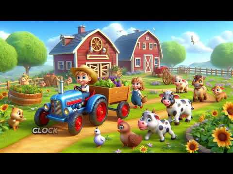 Wheels on the Farm Go Round – A Happy Farmyard Nursery Song Children|Fun Farm Animals and Sing Along