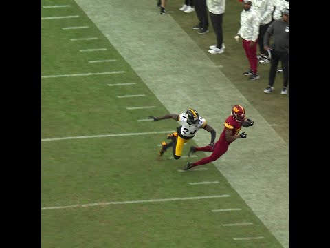 Terry McLaurin catches for a 28-yard Gain vs. Pittsburgh Steelers