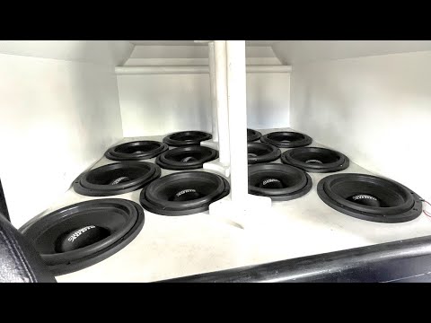 12,000 WATTS ON TWELVE 12" SUBWOOFERS! *CRAZY FLEX*