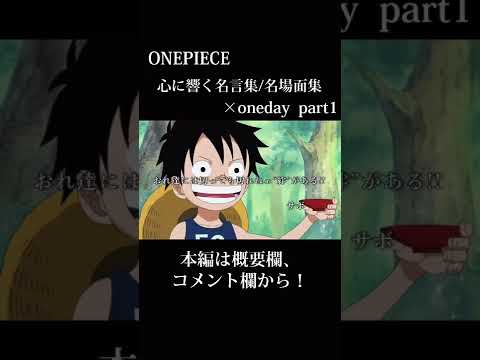 【ワンピース】心に響く名言集×One day 本編は概要欄、コメント欄から！#shorts #名言