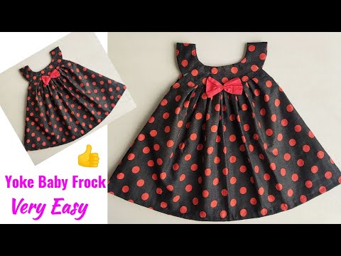 Yoke Baby Frock Cutting and stitching | Baby Frock cutting and stitching | Baby Frock