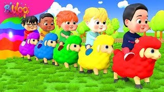 Baa Baa Black Sheep | Colorful Sheep Song | BluLoo Nursery Rhymes & Kids Songs