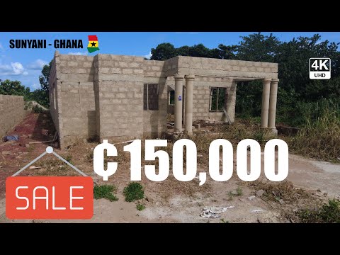 3 bedroom Uncompleted Unroofed House for sale Ȼ150000 at Tanaakrom Sunyani Ghana 4K