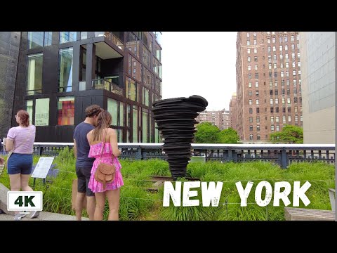 NYC's High Line Elevated Park! 🇺🇸🗽Unbelievably Beautiful Architecture & Art Display