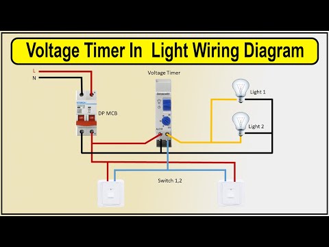 How to Make Voltage Timer In Light Wiring Diagram | single phase timer connection diagram