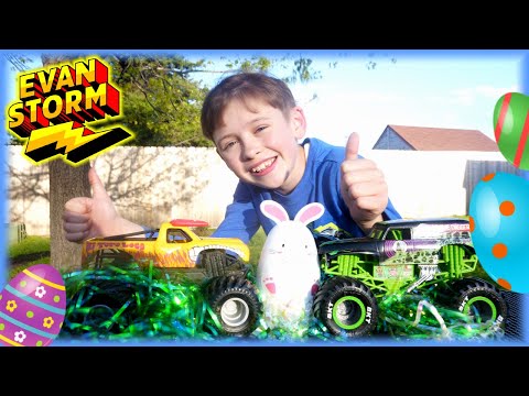 Monster Trucks Eggs and Bunny Rabbit Compilation