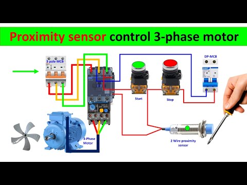 2-Wire Proximity Sensor Control Magnetic Contactor Wiring Diagram | DOL  starter  control