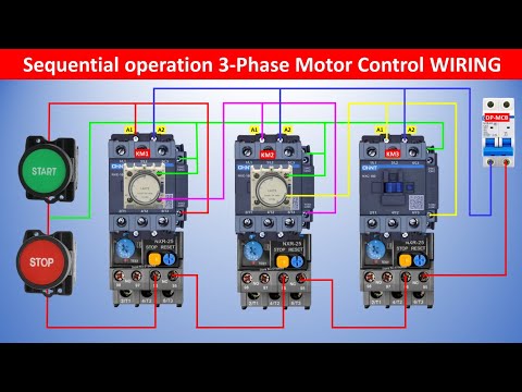 Sequential Operation 3-Phase Motor Control Wiring Diagram